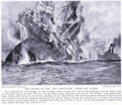 The Sinking of the Cap Trafalgar by Charles Edward Dixon